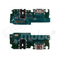 Шлейф для Samsung Galaxy A12/M12 (A125F/M127F) плата системный разъем/разъем гарнитуры/микрофон - Премиум