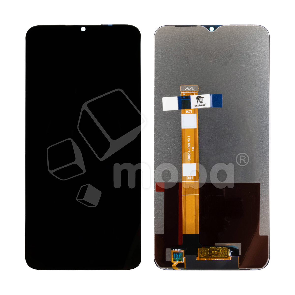 Дисплей для Realme C21Y (RMX3263) в сборе с тачскрином Черный Mecanico - AMP