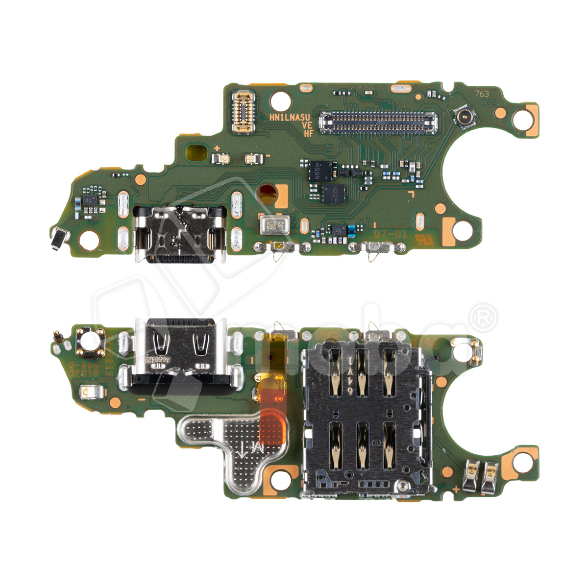 Шлейф для Huawei Honor 600 Lite (LNA-NX1) плата на системный разъем/разъем SIM/микрофон - Премиум