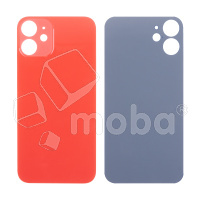 Задняя крышка для iPhone 12 mini (A2399) Красный (стекло, монолит, широкий вырез под камеру, логотип) - Премиум