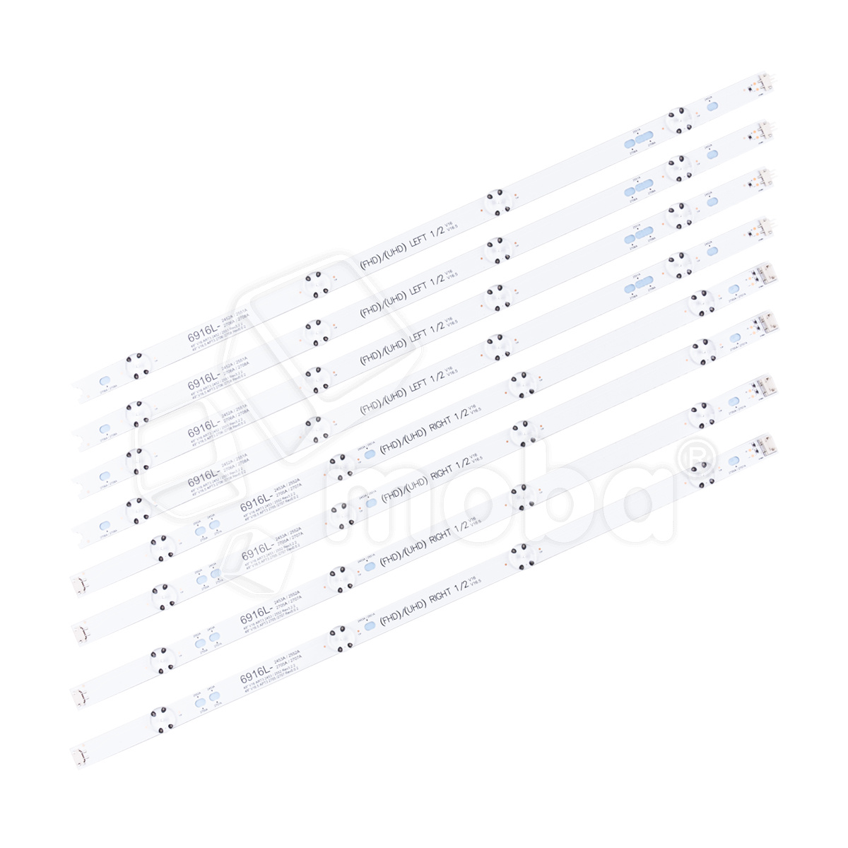 Светодиодная подсветка для телевизоров LG 49" 49UJ630V/49SJ810V/49UJ634V/49UJ651V (комплект 8 шт.)