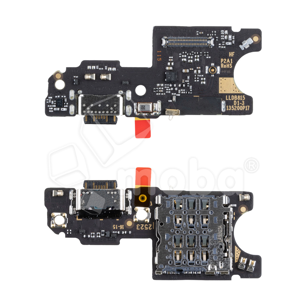 Шлейф для Xiaomi Poco M8 5G/Redmi Note 15 5G (25118PC98G/25096RA9BG) плата системный разъем/разъем SIM/микрофон - Премиум