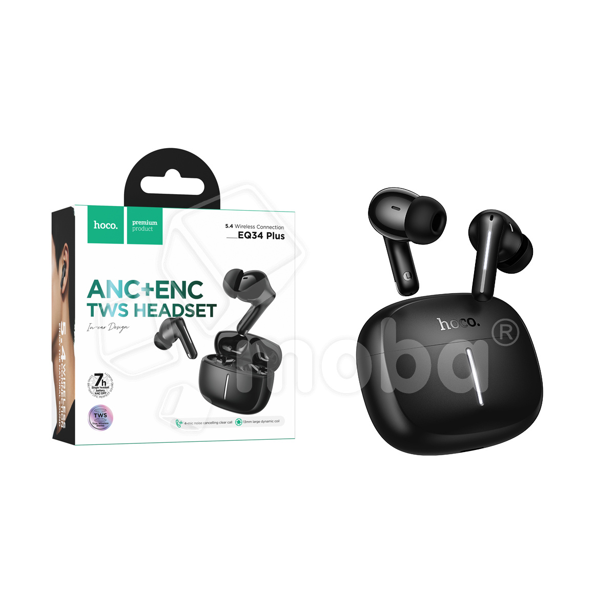 Беспроводные наушники Bluetooth Hoco EQ34 Plus (TWS, вакуумные, ANC) Черный