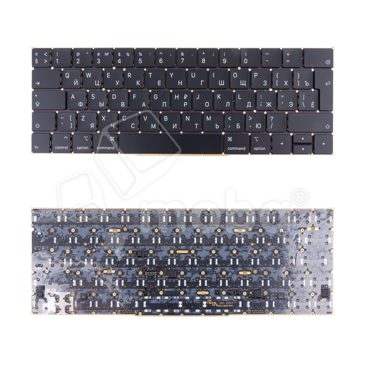 Клавиатура для ноутбука MacBook Pro 13"/15" A1989/A1990 (2018-2019, Г-образный Enter RU) Черный