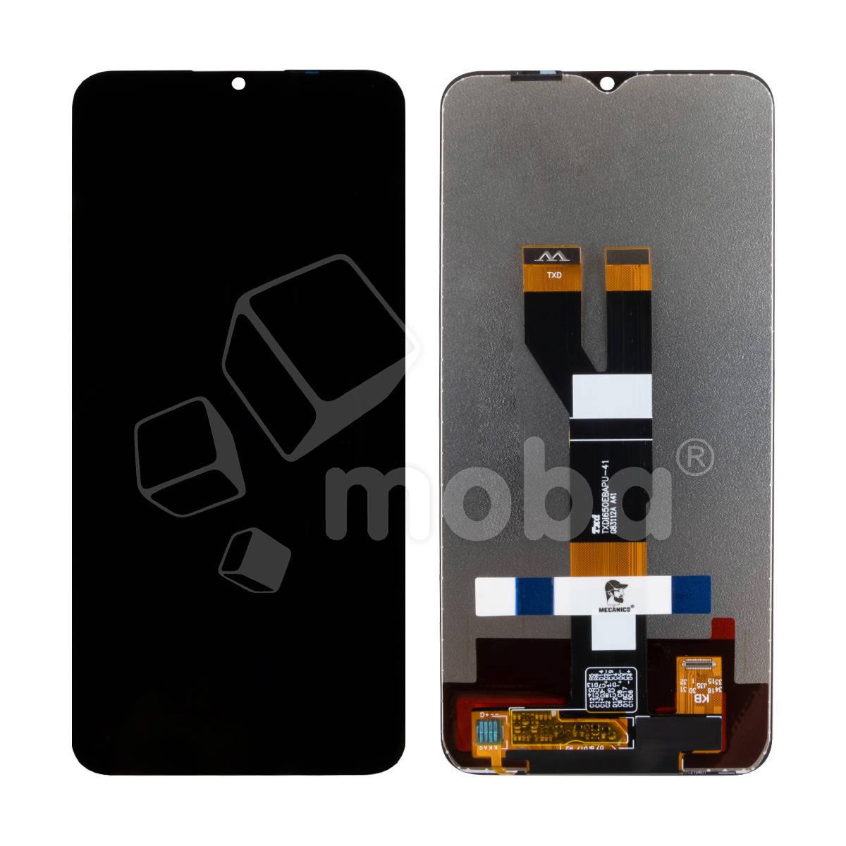 Дисплей для Realme C21/C20/C11 2021/Narzo 50i (RMX3201/RMX3231/RMX3235) в сборе с тачскрином Черный Mecanico - AMP