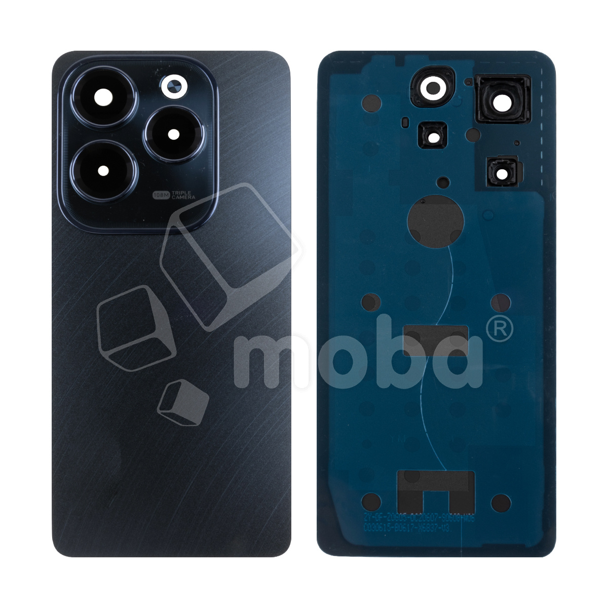 Задняя крышка для Infinix Hot 40 Pro (X6837) Черный - Премиум