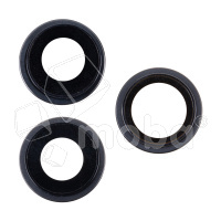 Стекло камеры для iPhone 15 Pro Max (комплект 3 шт.) Черный