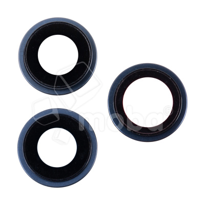 Стекло камеры для iPhone 15 Pro Max (комплект 3 шт.) Синий