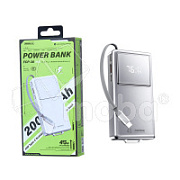 Внешний Аккумулятор (Power Bank) Remax FCP-30 20000 mAh (45W, PD, Type-C, встроенный кабель Type-C, LED дисплей) Серый