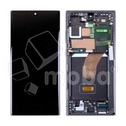 Дисплей для Samsung Galaxy S23 Ultra (S918B) модуль с рамкой Черный - Сервисный Оригинал