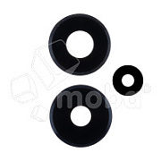 Стекло камеры для Xiaomi Redmi Note 13 Pro 4G (23117RA68G) (комплект 3 шт.) Черный