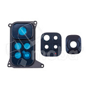 Стекло камеры для Xiaomi Redmi Note 11S 4G (2201117SY) в сборе с рамкой Черный