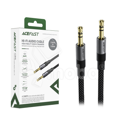 Кабель AUX "3,5 мм" Jack - "3,5 мм" Jack Acefast J10 (1 м) Черный