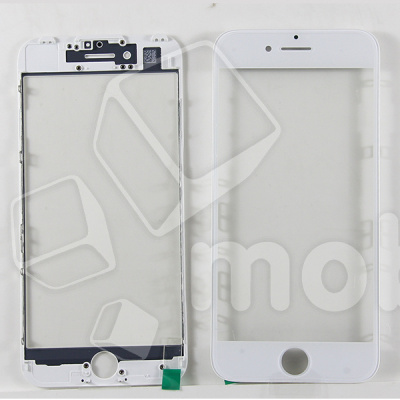 Стекло для переклейки iPhone 7 с OCA пленкой + рамка Белый - OR (Mitsubishi)