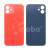 Задняя крышка для iPhone 12 (A2403) Красный (стекло, монолит, широкий вырез под камеру, логотип) - Премиум