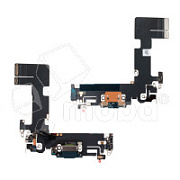 Шлейф для iPhone 13 (A2635) на системный разъем/микрофон Черный - Премиум