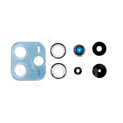 Стекло камеры для Xiaomi Redmi Note 14 4G (24117RN76O/24117RN76G ) в сборе с рамкой Голубой